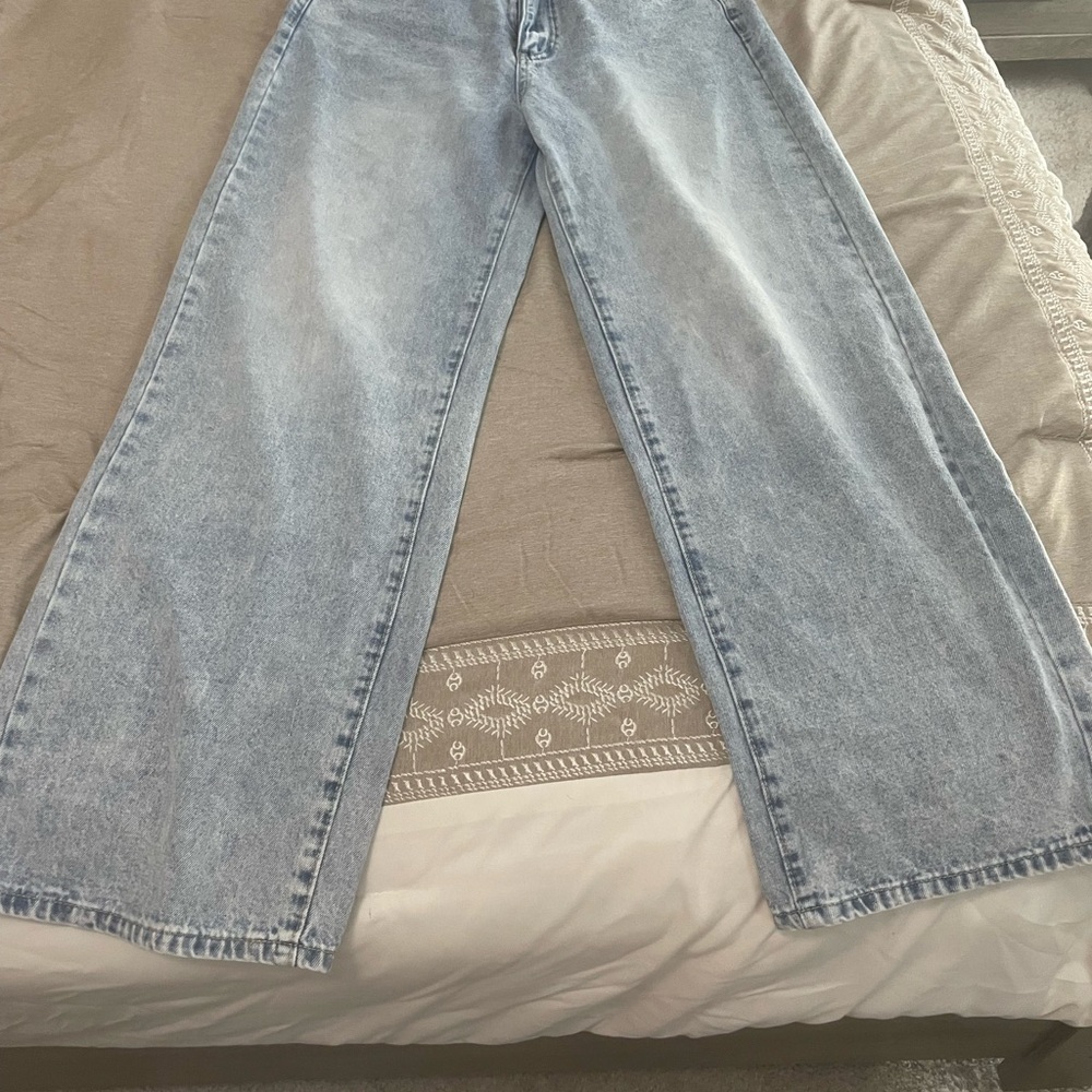 SHEIN Denim Blue Relaxed Jeans